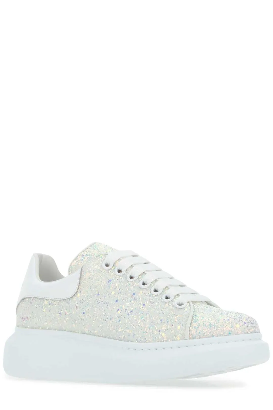 Alexander McQueen Oversized Glitter Chunky Lace-Up Sneakers
