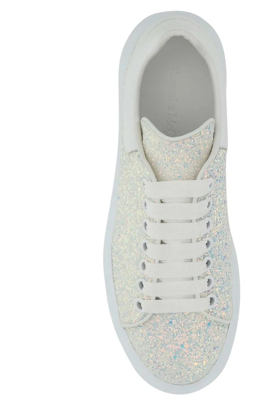 Alexander McQueen Oversized Glitter Chunky Lace-Up Sneakers