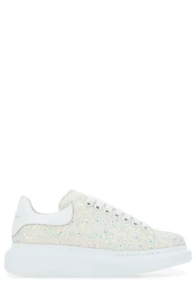 Alexander McQueen Oversized Glitter Chunky Lace-Up Sneakers