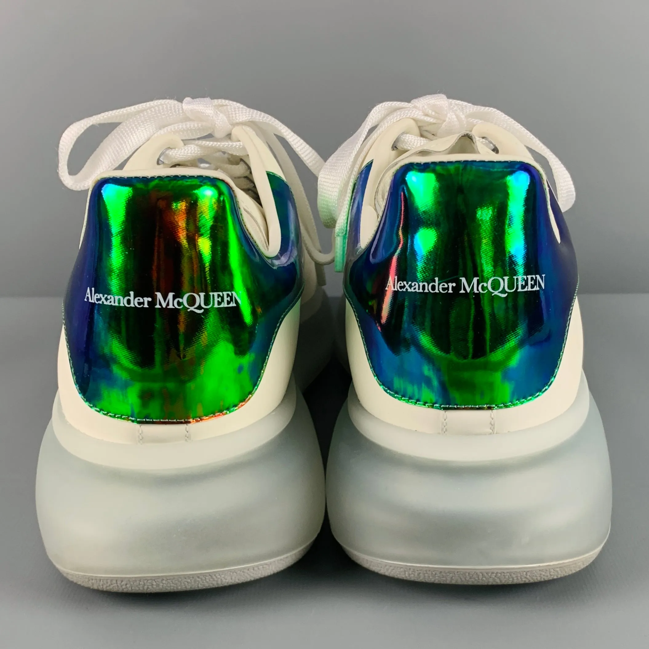 ALEXANDER MCQUEEN Size 11 White Green Sneakers