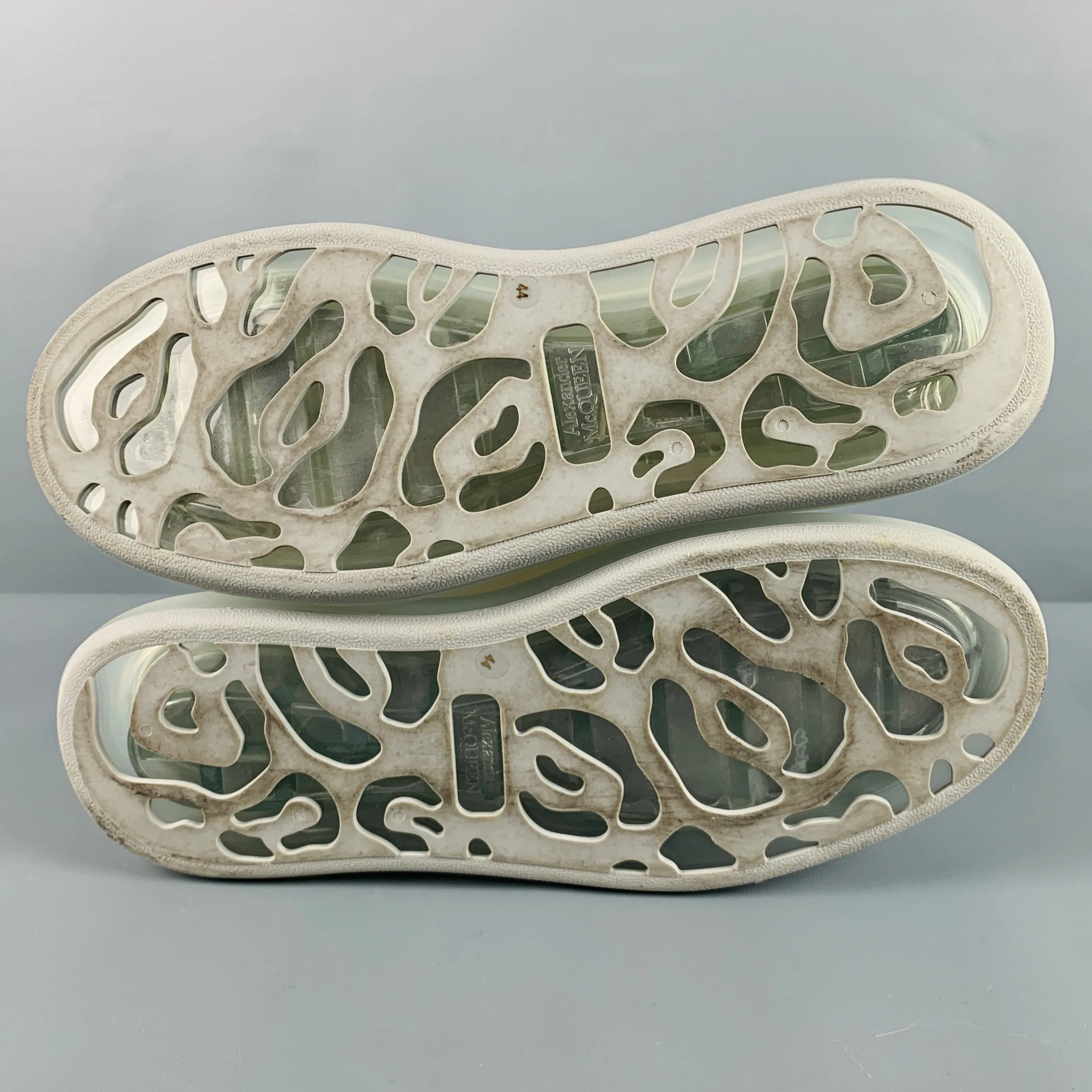 ALEXANDER MCQUEEN Size 11 White Green Sneakers