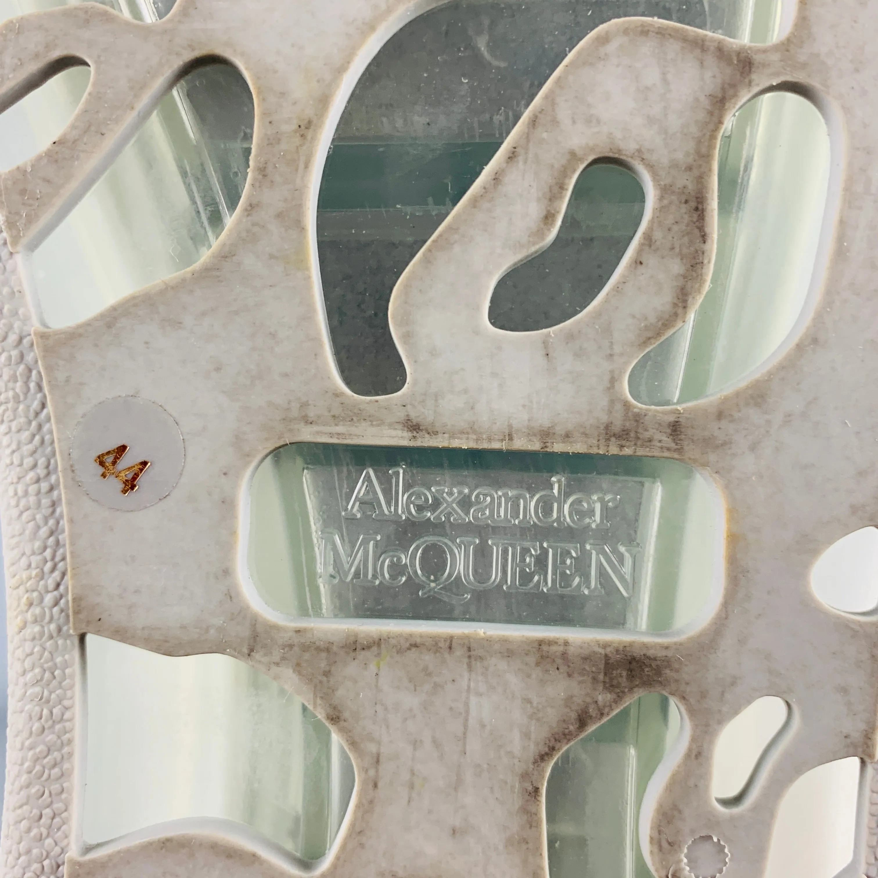 ALEXANDER MCQUEEN Size 11 White Green Sneakers