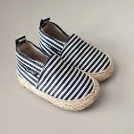 Baby - Leather Espadrilles - Breton Stripes