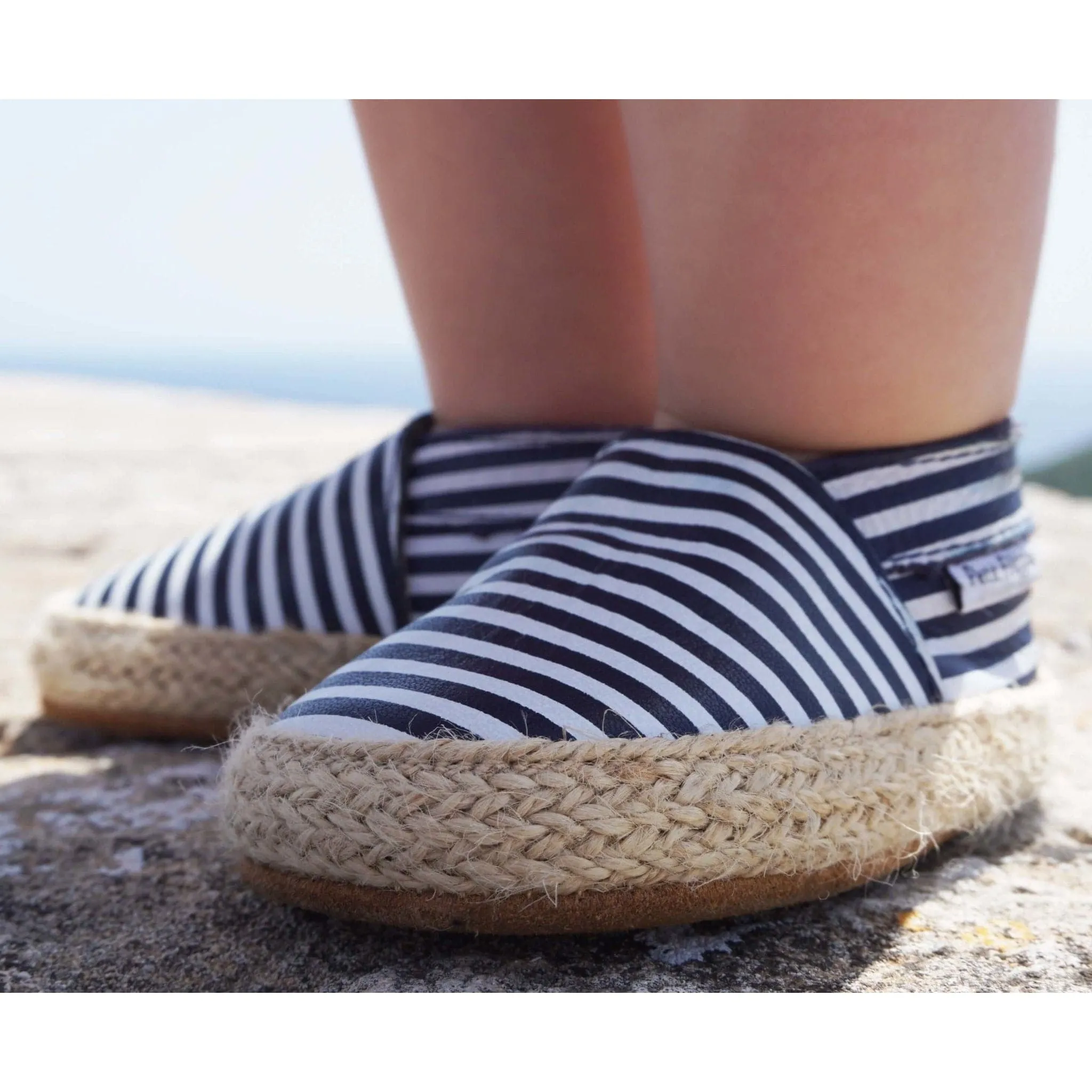 Baby - Leather Espadrilles - Breton Stripes