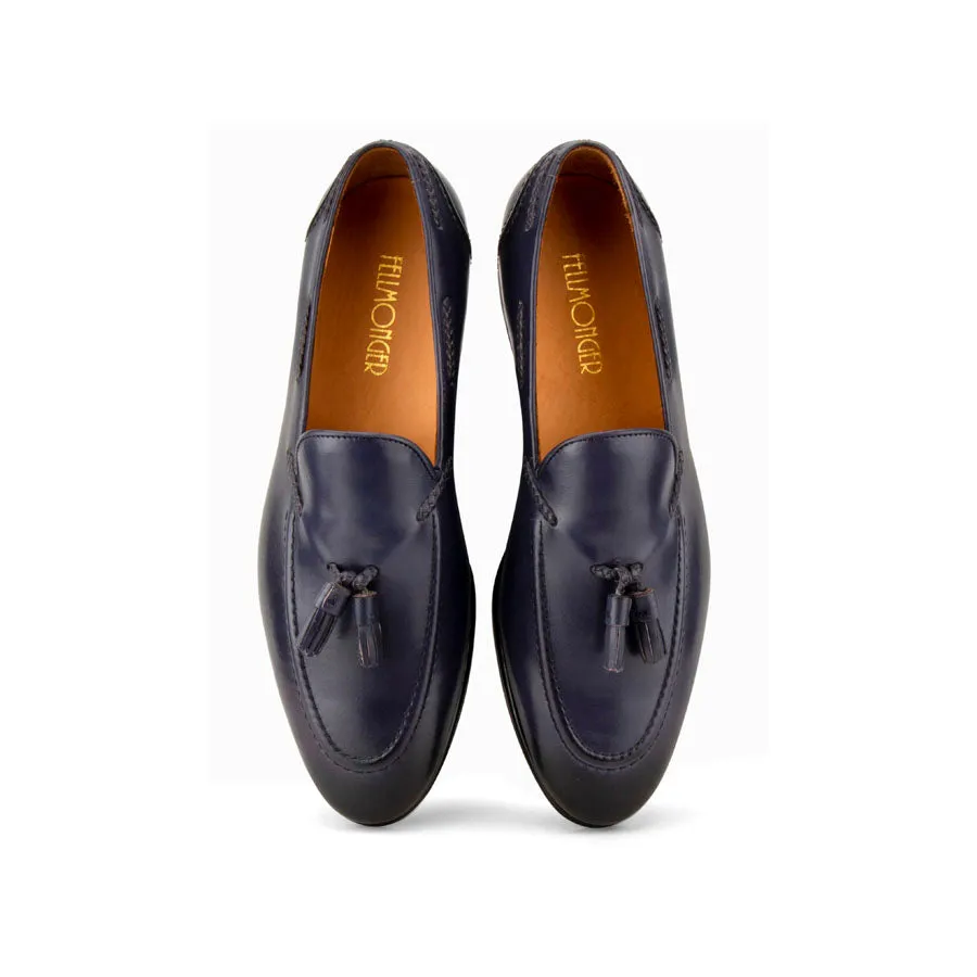 Blue Cigar Tassel Loafers