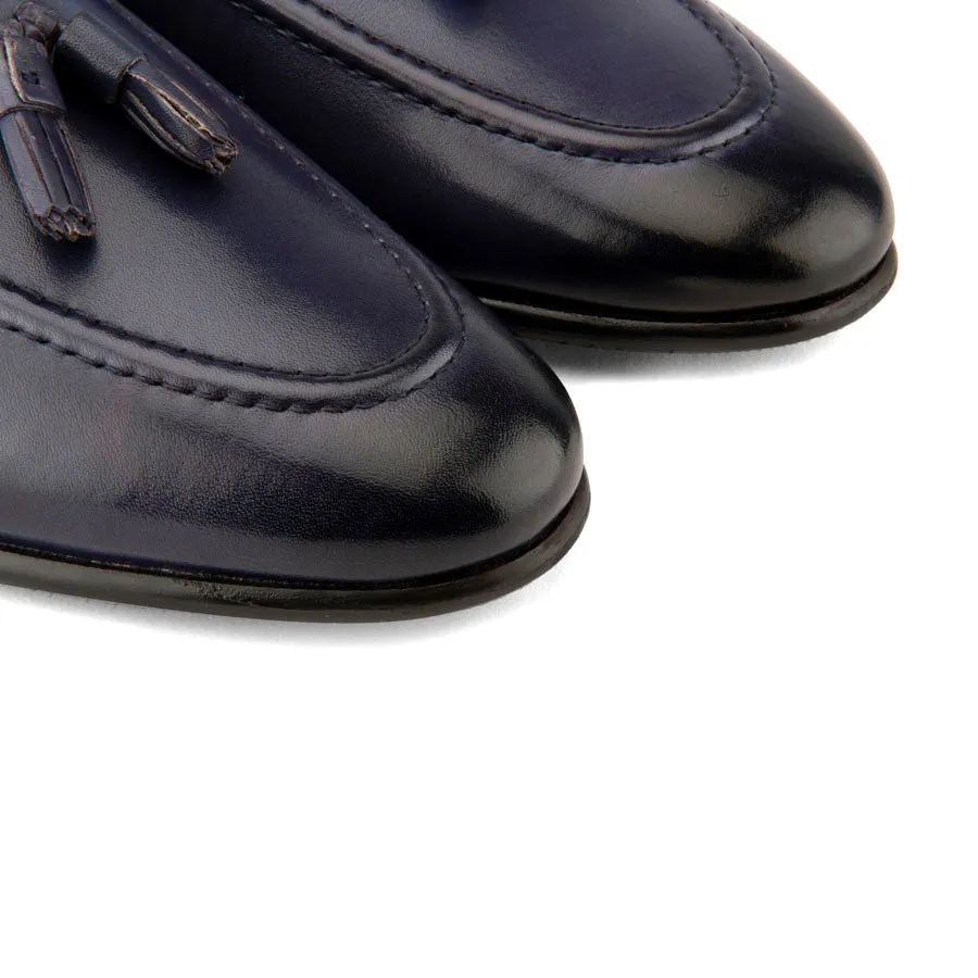 Blue Cigar Tassel Loafers