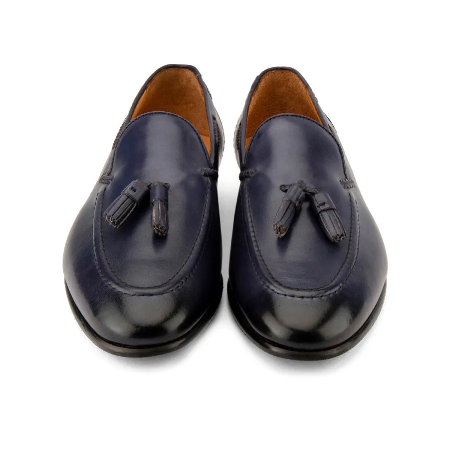 Blue Cigar Tassel Loafers