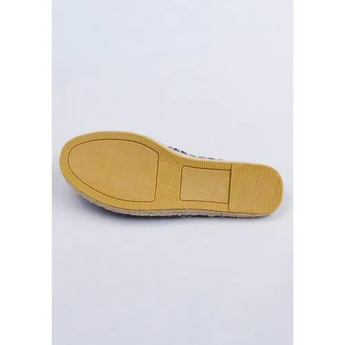 Brave Soul Anchor Print Slip-On Espadrilles Navy