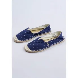 Brave Soul Anchor Print Slip-On Espadrilles Navy