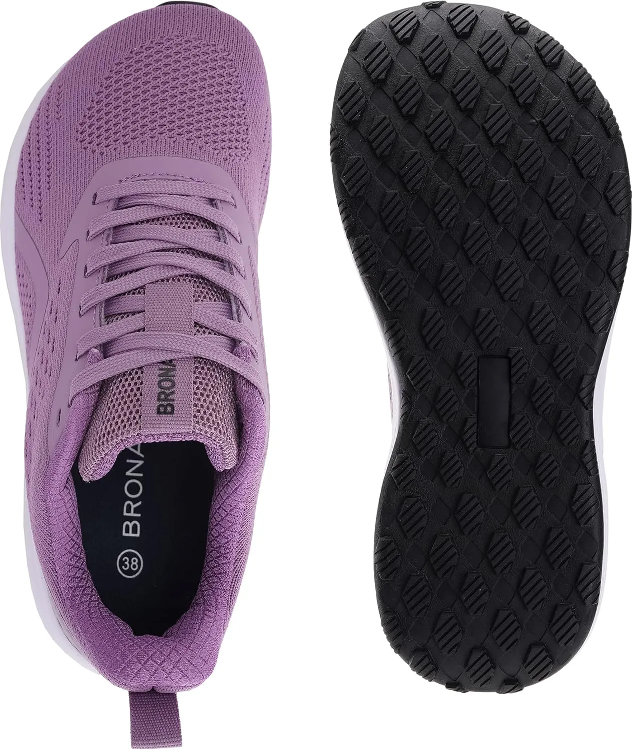 BRONAX Women's Wide Toe Box Road Running Shoes | Wide Athletic Tennis Sneakers with Rubber Outsole