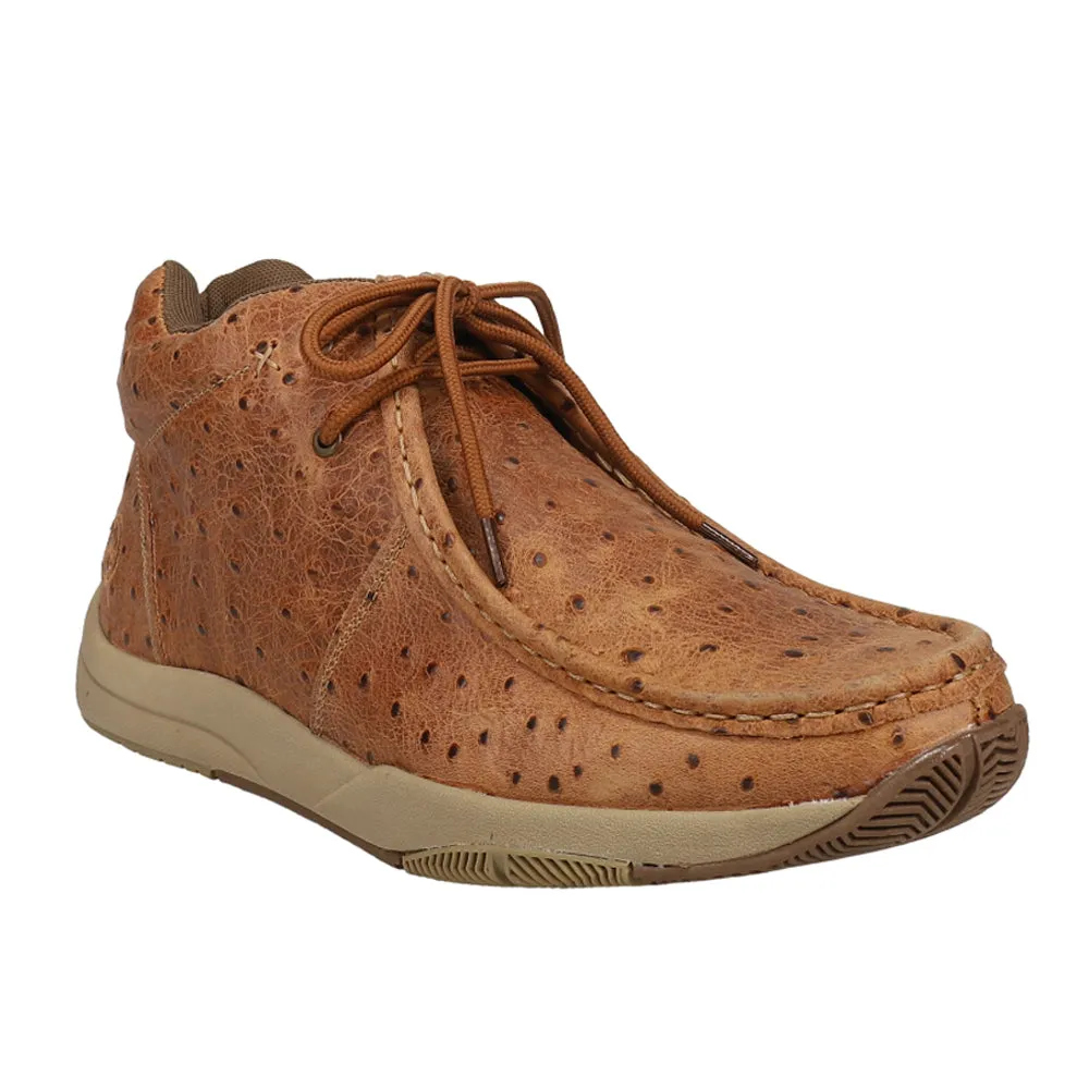 Clearcut Embossed Textured Moc Toe Chukka Boots