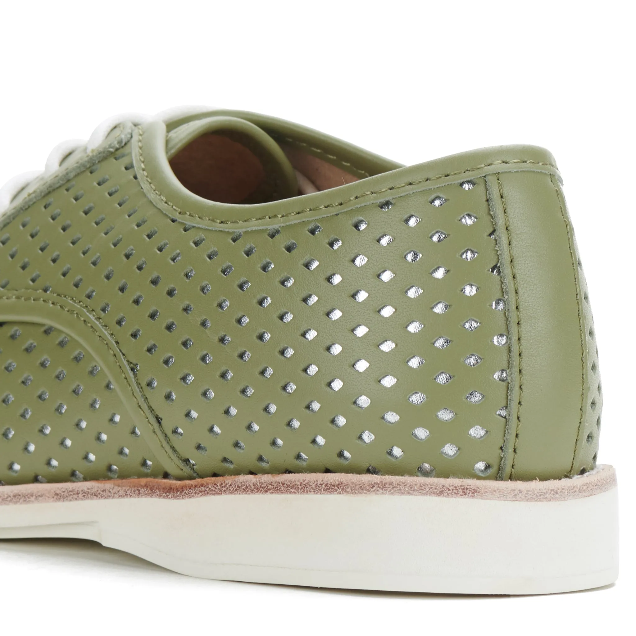 Derby Punch Overlay Olive/Silver