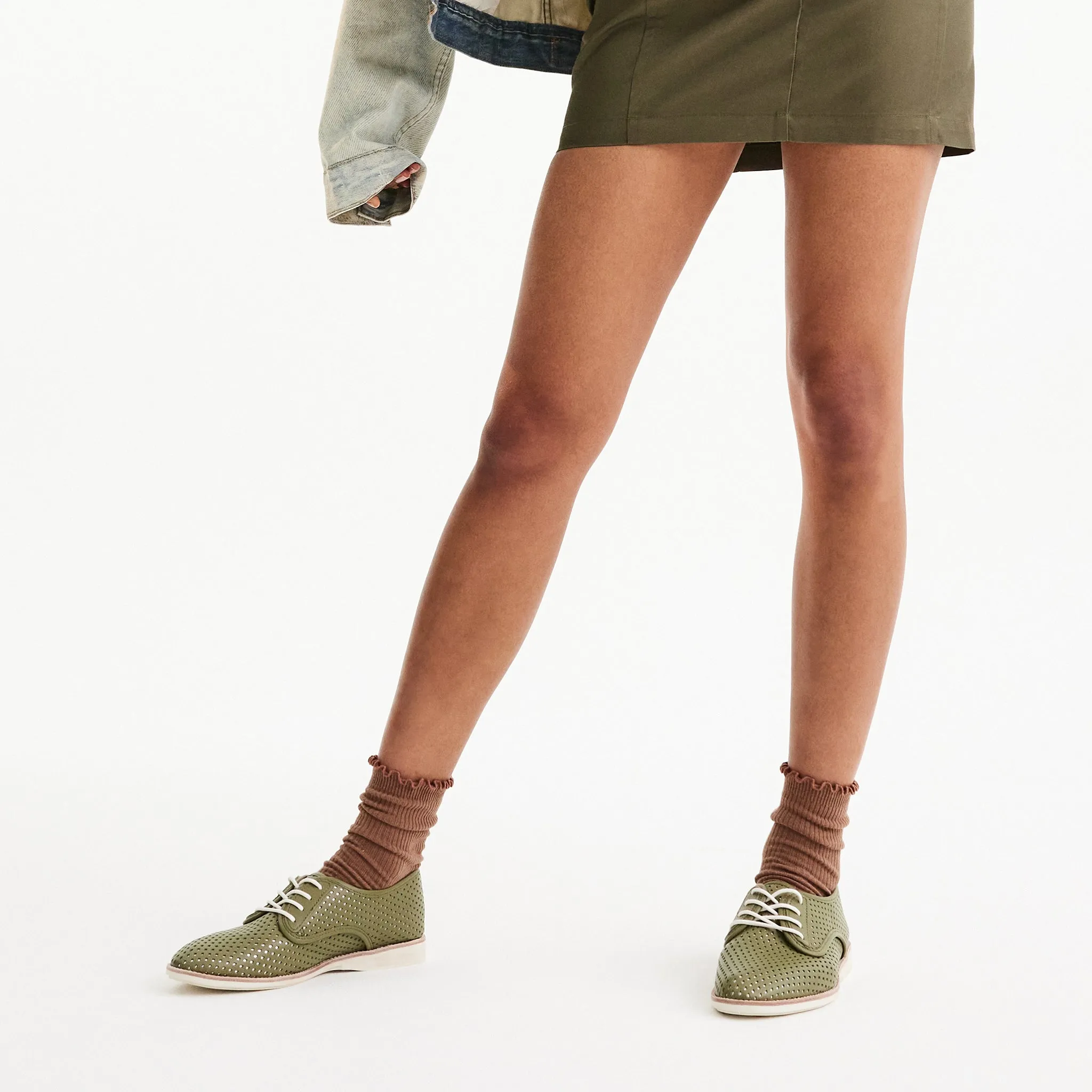 Derby Punch Overlay Olive/Silver