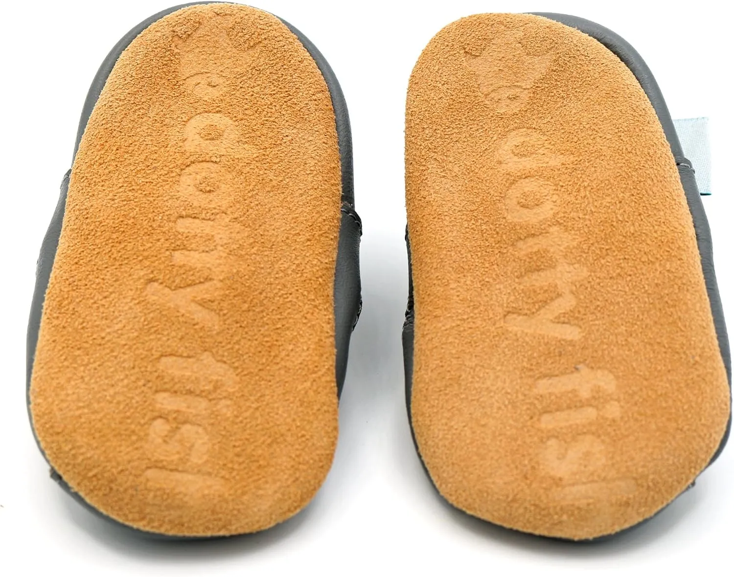 Dotty Fish Infant and Toddler Soft Leather Sandals ?C Barefoot-Friendly, Non-Slip Suede Sole, Podiatrist Recommended, Breathable Baby-Safe Leather, British Brand ?C Fits 0?C4 Years