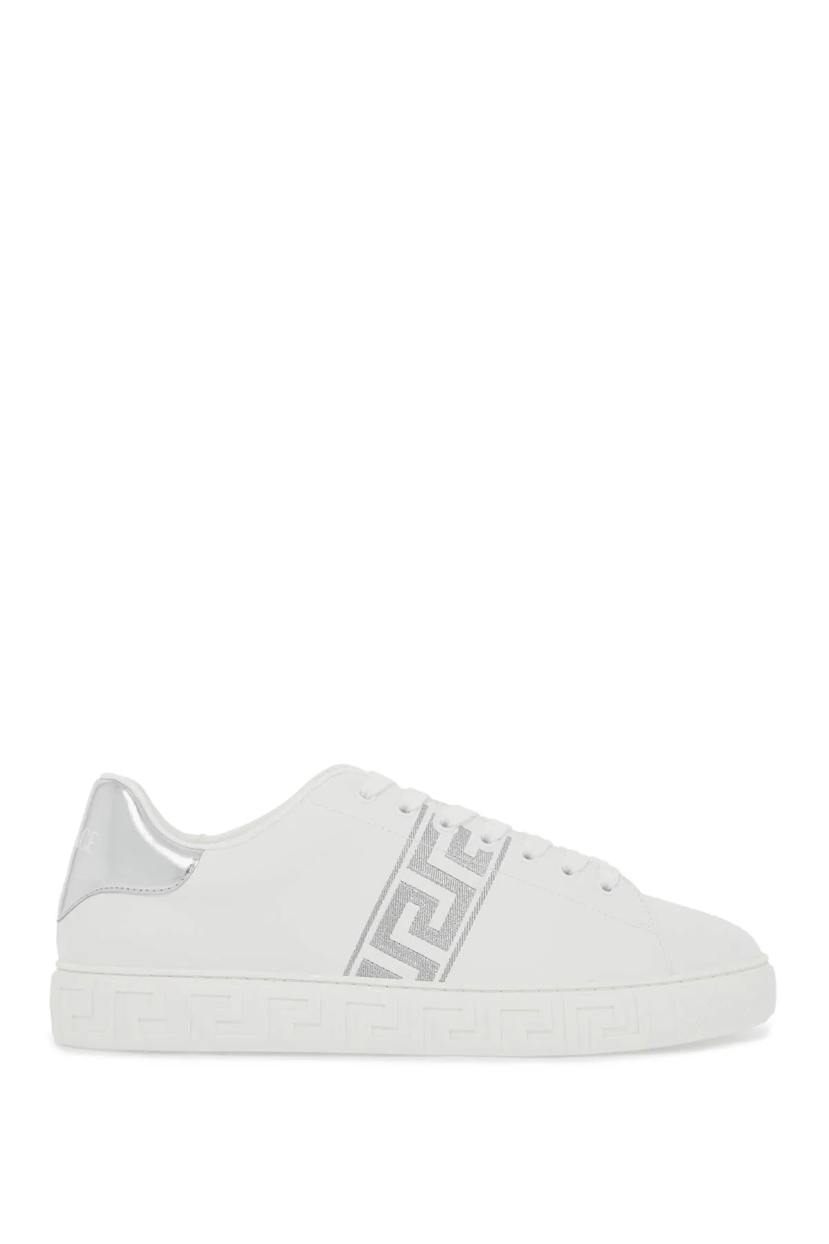 embroidered greek pattern sneakers in