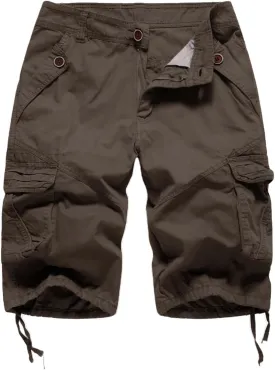 FOURSTEEDS Women's Casual Fitted Multi-Pockets Camouflage Twill Bermuda Cargo Shorts