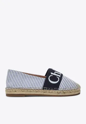 Girls Logo Striped Espadrilles