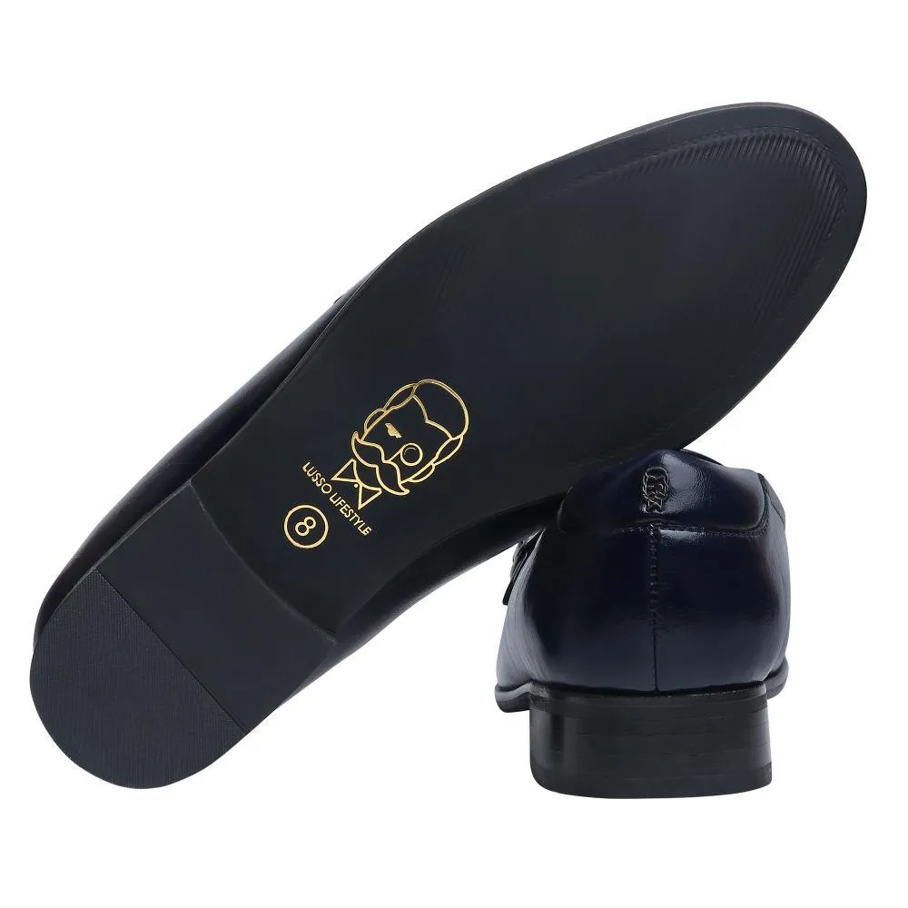 Goliath - Navy Blue Monk Slip-On