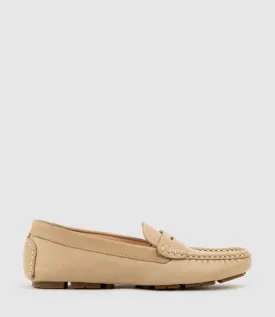 GRACEY Driving Moccasin in Natural Calf