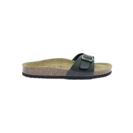 Paire de mules noire en cuir et liège