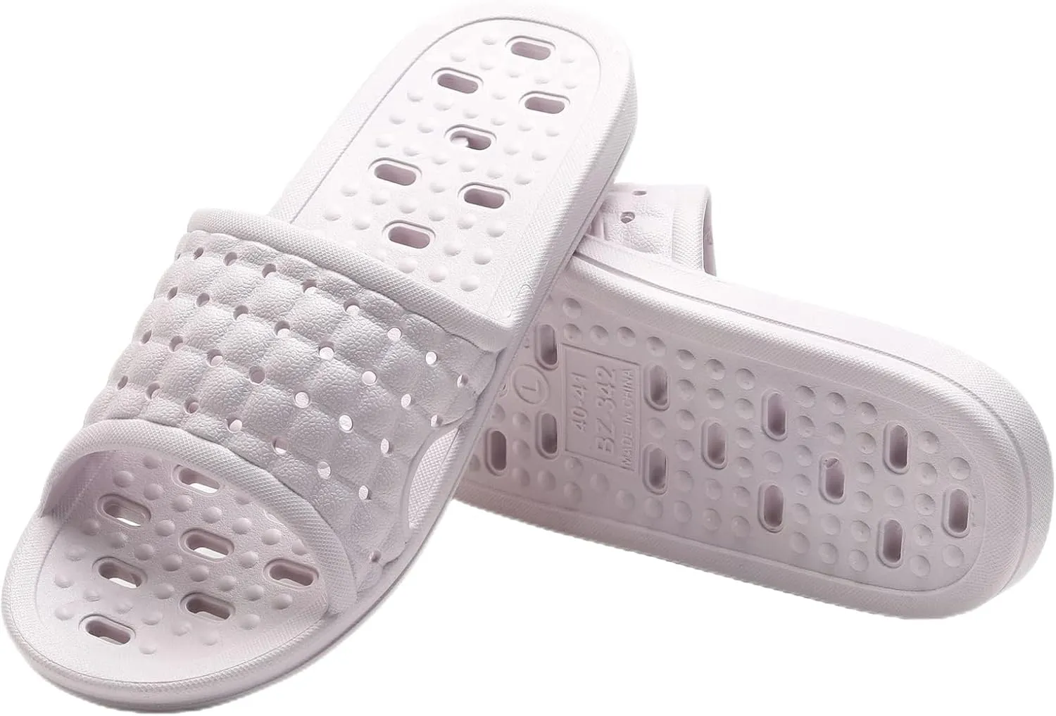 Quick Drying Shower Slippers non-slip Bathroom Slippers Drain Holes Shower Shoes for Women and Men Dorm pool gym