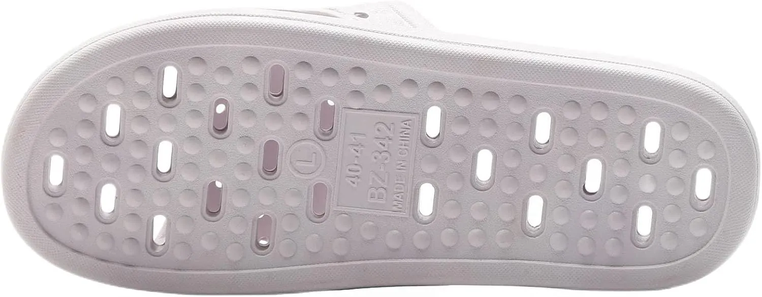Quick Drying Shower Slippers non-slip Bathroom Slippers Drain Holes Shower Shoes for Women and Men Dorm pool gym