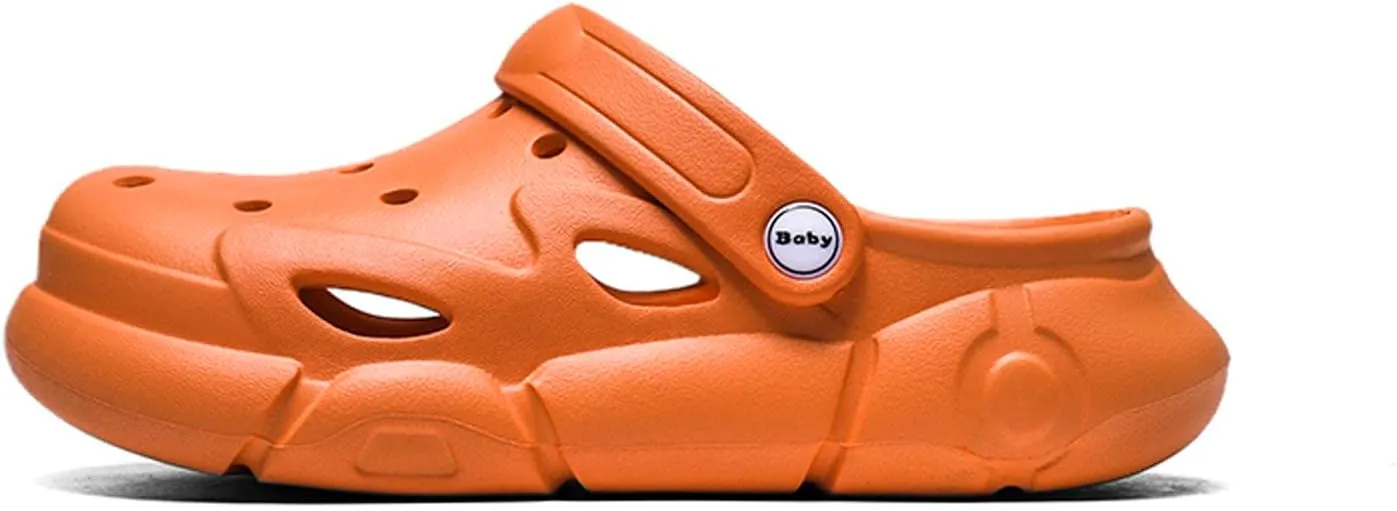 SECHRITE Kids Boys Girls Garden Clogs Shoes Shower Slippers Toddler Slip On Mules Lightweight Beach Pool Slides Indoor Sandals