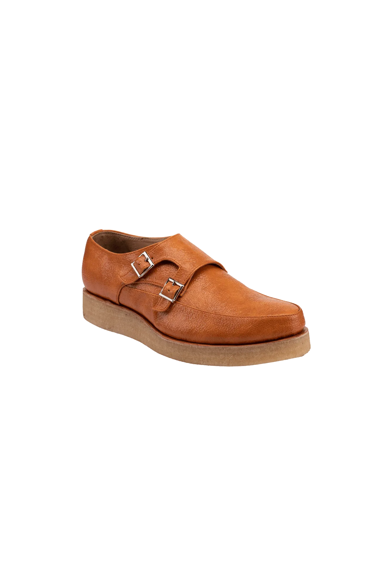 TEXTURED DOUBLE-STRAP MONK SHOES