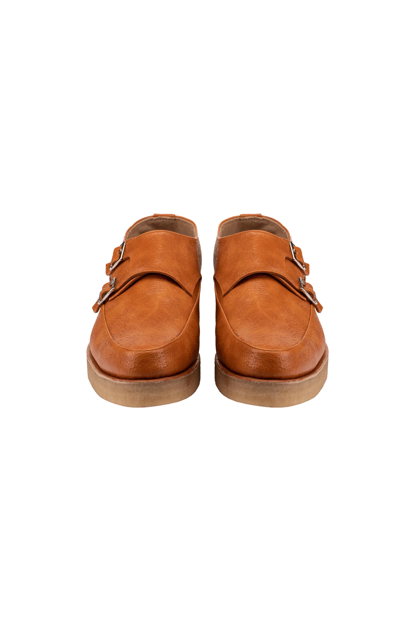 TEXTURED DOUBLE-STRAP MONK SHOES