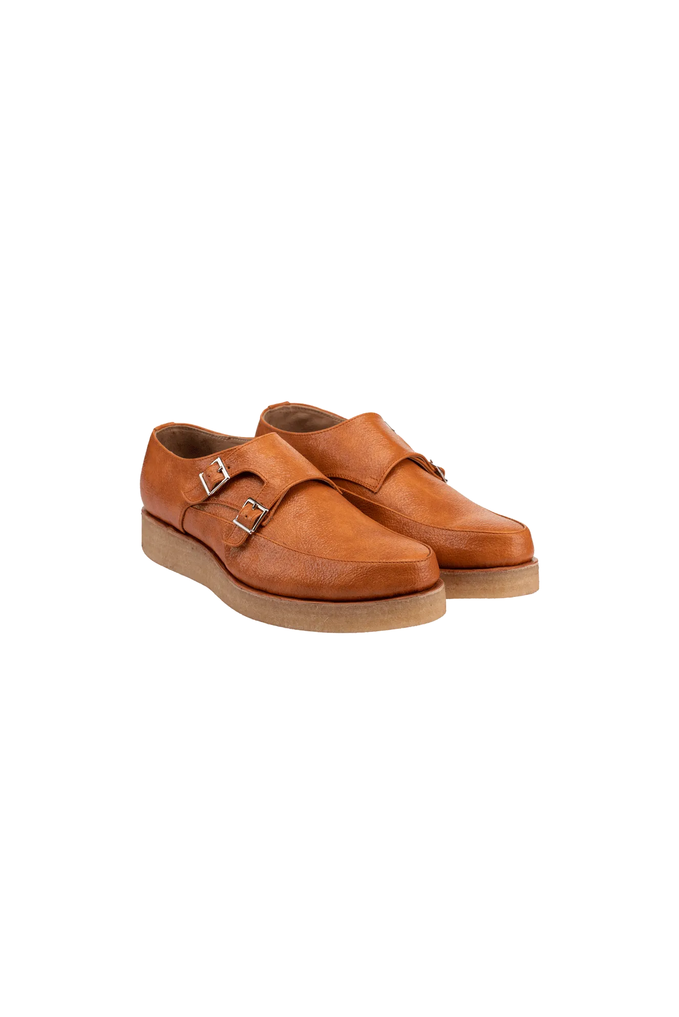 TEXTURED DOUBLE-STRAP MONK SHOES