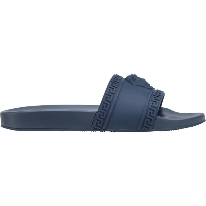 VERSACE Palazzo Medusa Pool Slides, Navy